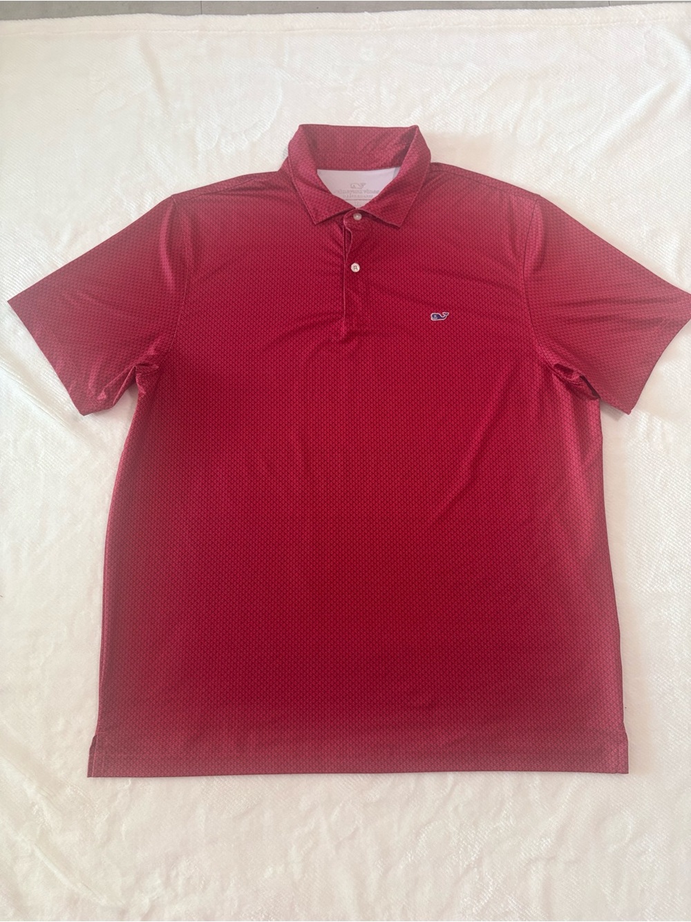 Vineyard Vines Men's Burgundy Textured Polo
